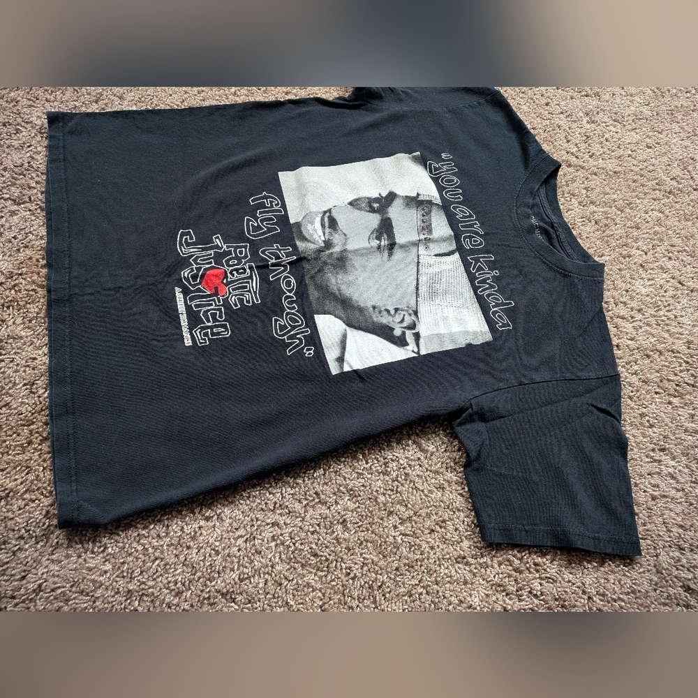 Poetic Justice Tupac Shakur T-shirt Women's Medium - Picture 4 of 9